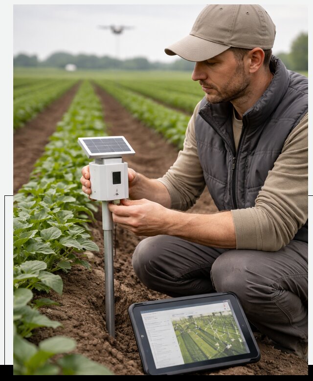 IoT мониторинг сельскохозяйственных полей и контроля в Обнинске